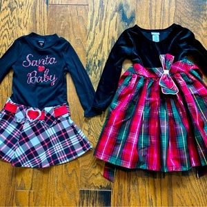 4T Girls Christmas/ Holiday Dresses, Santa Baby